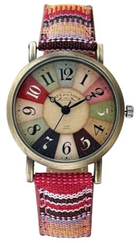 Gosasa Creative Multicolor Watch for Women Woven Strap Fashion Rainbow Pattern Women's Watches Boho Hippie Watch Casual Style Wonderful Ladies Gift - Image 1