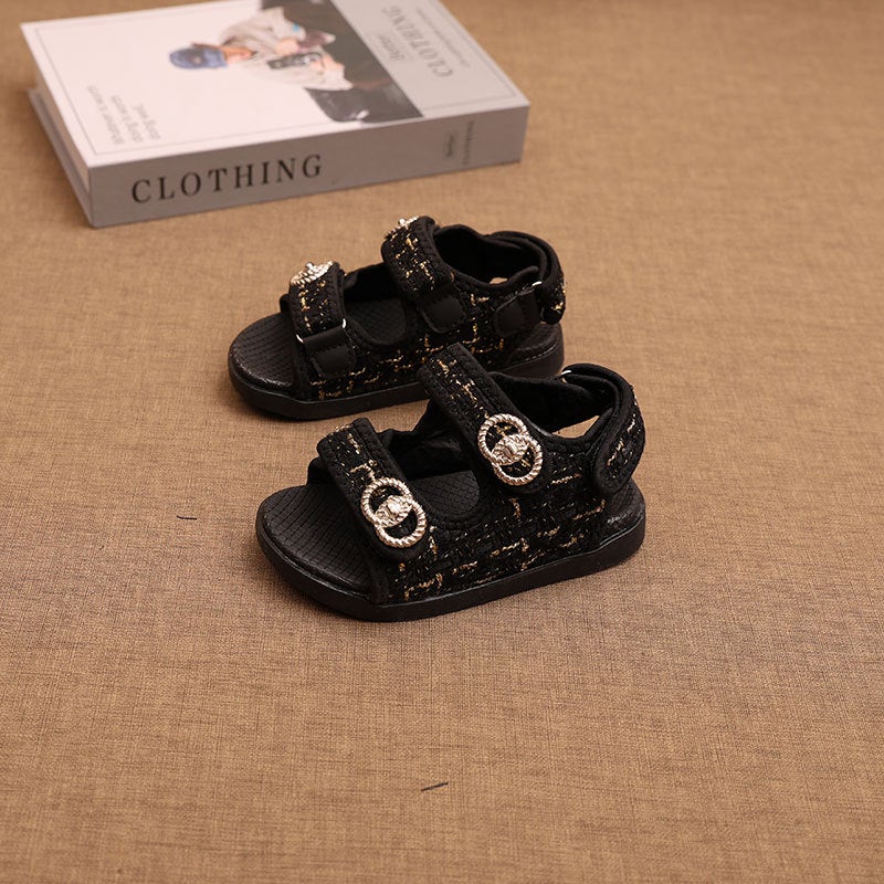 Summer Fashionable Comfortable All-Match Western Style Children'S Shoes Korean Style Soft Sole Non-Slip Girls' Sandals Beach Shoes - Image 3