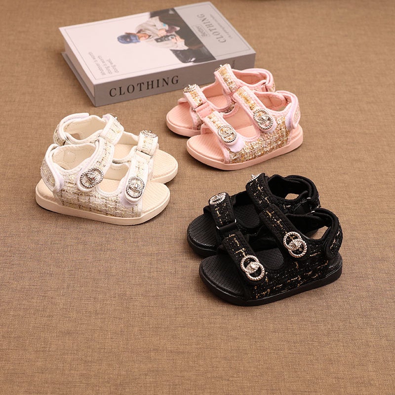 Summer Fashionable Comfortable All-Match Western Style Children'S Shoes Korean Style Soft Sole Non-Slip Girls' Sandals Beach Shoes - Image 2