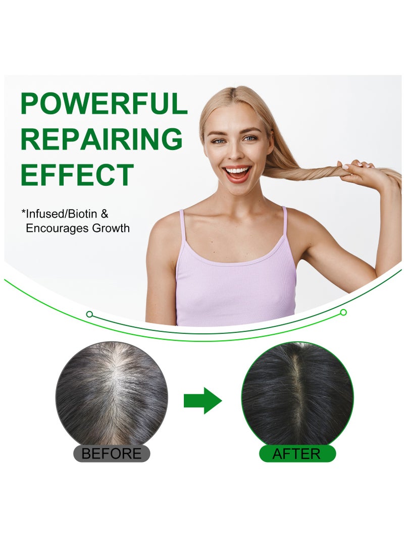 kizenka 60ml Rosemary Mint Oil for Hair Growth Scalp & Hair Strengthening Oil Encourages hair Growth 100% Pure Natural Steam Distilled Rosemary Peppermint Oil Scalp Treatment Split End Care  - Image 5