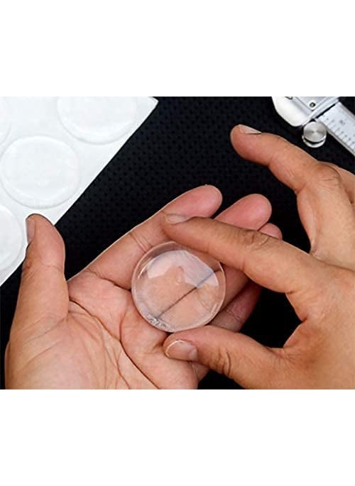 KolorFish KolorFish Door Knob Wall Shield 12Pcs Transparent Round Soft Rubber Wall Protector Self Adhesive Door Handle Bumper  - Image 5
