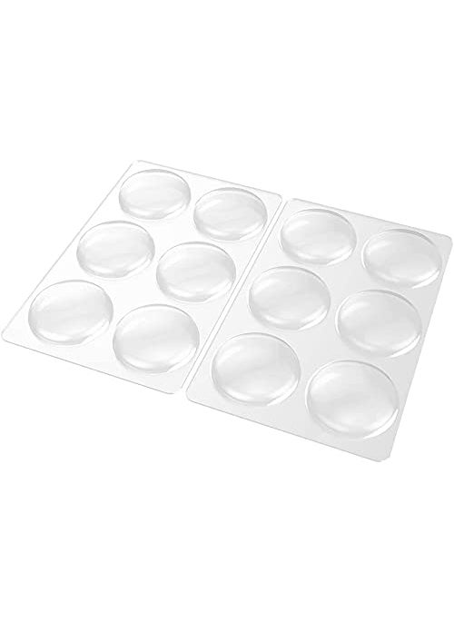 KolorFish KolorFish Door Knob Wall Shield 12Pcs Transparent Round Soft Rubber Wall Protector Self Adhesive Door Handle Bumper  - Image 2