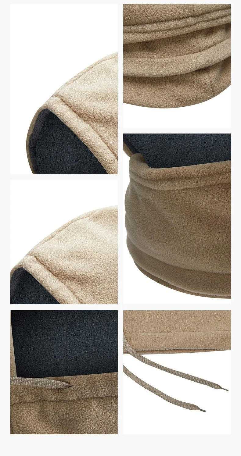 ANTA Windproof Fleece Ear-Cover Beanie with Neck Warmer