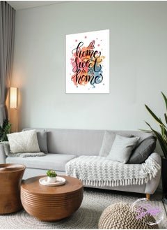 Multicolor Sweet Home Calligraphy Decorative Wall Art Wall Decor Card Board MDF Home Decor for Living Room, Drawing Room, Office Room and Bedroom 40CM x 60CM