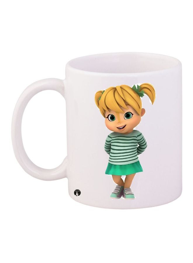 RYN The Chipette Printed Coffee Mug White/Green/Yellow 11ounce