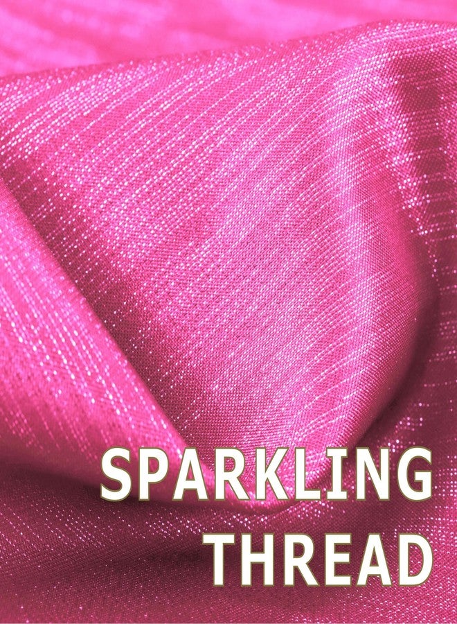 Popkozzi Hot Pink Glitter Shower Curtain - Luxury Sparkly Bling Metallic Satin Fabric Bathroom Curtain for Glam Coquette Valentines Day Bathrooms Décor - Fancy Cute Girly Accessories & Gift for Women, 72x72 - Image 5