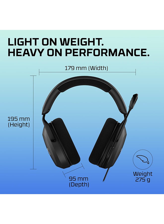 HyperX Cloud Stinger 2 Core Gaming Headset, 40mm Dynamic Drivers, X Headphone Spatial Audio,10 Hz -25 kHz Freq, Crisp, Clear In-Game Sound, Onboard Audio Controls, Black | 683L9AA - Image 3