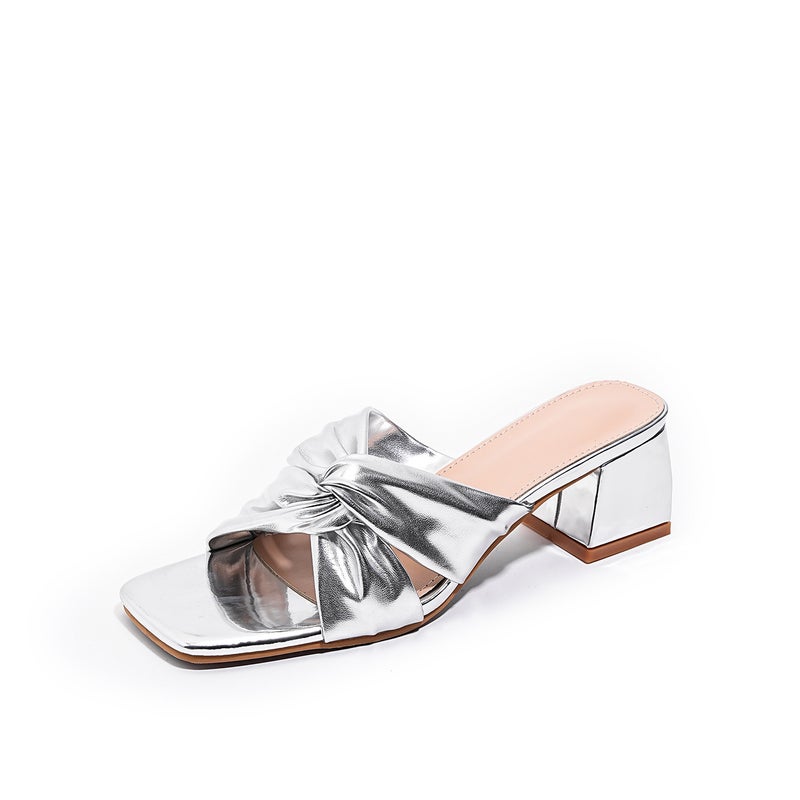 125-8Ladies Shoes Bohemian New Fashion Rhinestone Slippers Korean Style Thick-Soled High-Heeled Women''s Shoes - Image 3