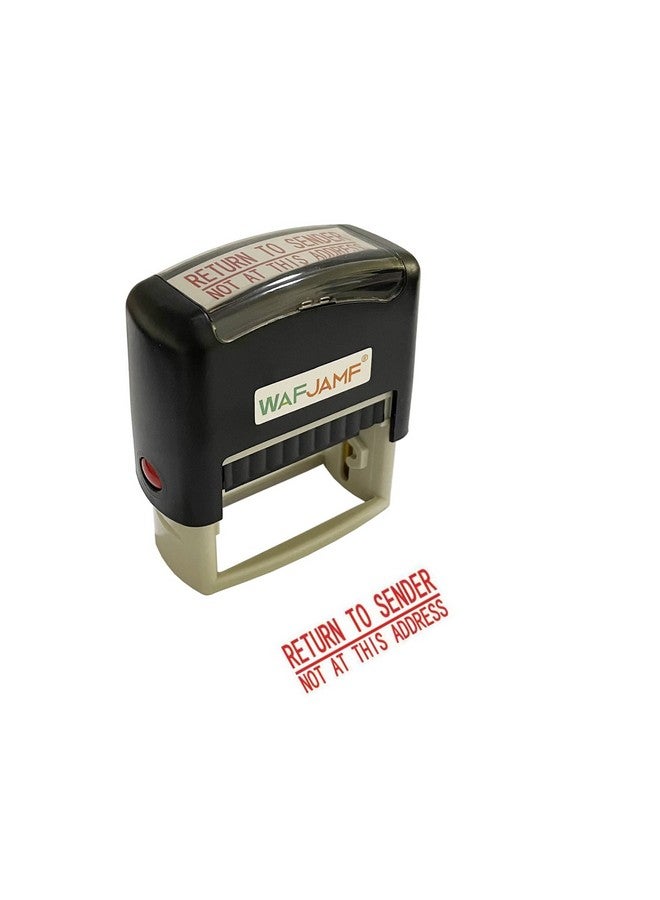 WAFJAMF Return To Sender Not At This Address Stamp - Self Inking Rubber Stamp Office Stamp Message Stamp Red Ink-Medium  - Image 1