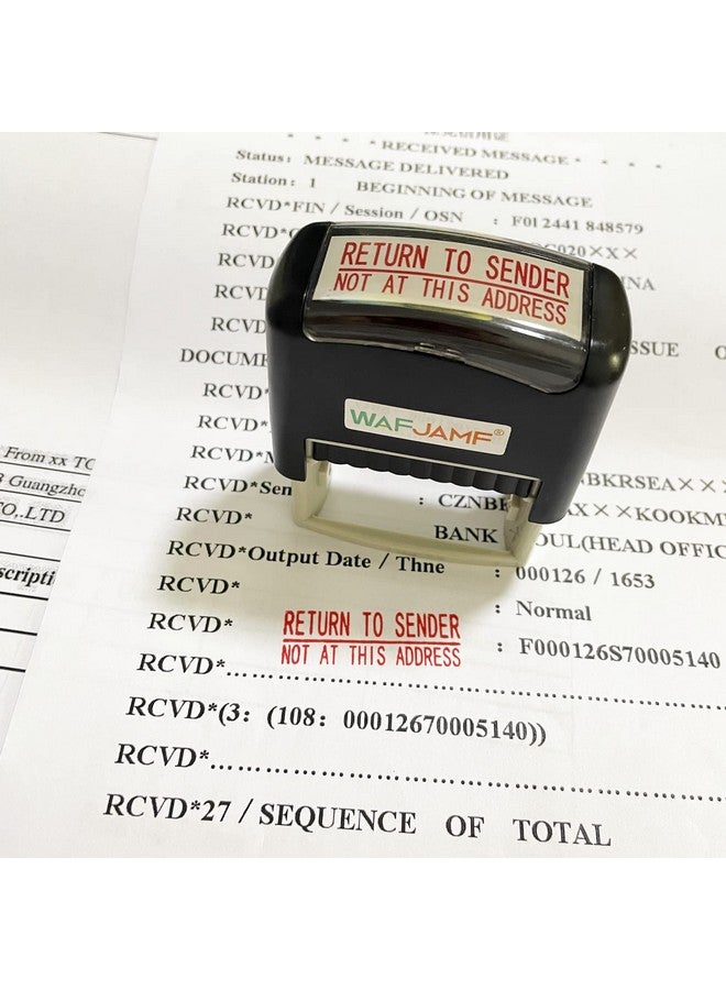 WAFJAMF Return To Sender Not At This Address Stamp - Self Inking Rubber Stamp Office Stamp Message Stamp Red Ink-Medium  - Image 4