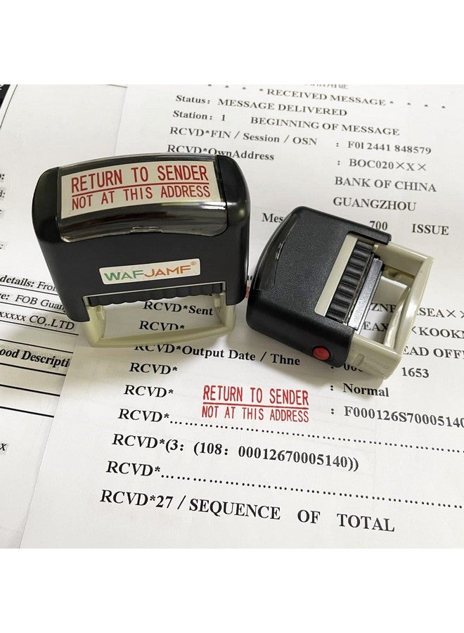 WAFJAMF Return To Sender Not At This Address Stamp - Self Inking Rubber Stamp Office Stamp Message Stamp Red Ink-Medium  - Image 5