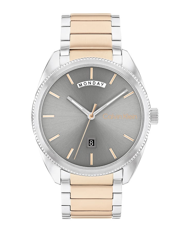 CALVIN KLEIN ساعة يد رجالية بعقارب دائرية الشكل من الستانلس ستيل 25200449 - 42 ملم - Image 1