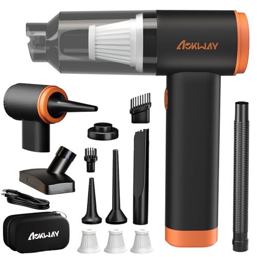 aokway Car Vacuum Portable Cordless 20000PA Powerful Suction, 7800mAh Mini Vacuum Cleaner for Car, Electric Air Duster & Blower, Mini Handheld Vacuum 4-in-1 Rechargeable for Home, Office Desk Cleaning - Image 1