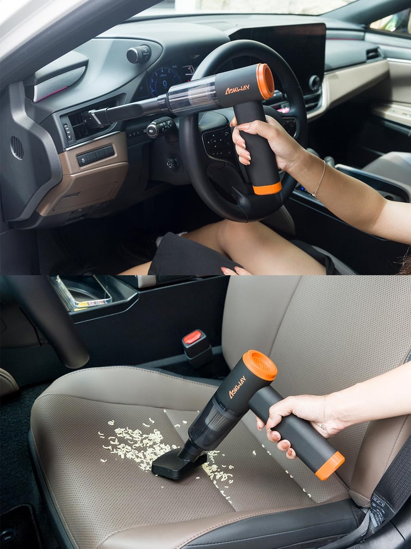 aokway Car Vacuum Portable Cordless 20000PA Powerful Suction, 7800mAh Mini Vacuum Cleaner for Car, Electric Air Duster & Blower, Mini Handheld Vacuum 4-in-1 Rechargeable for Home, Office Desk Cleaning - Image 2