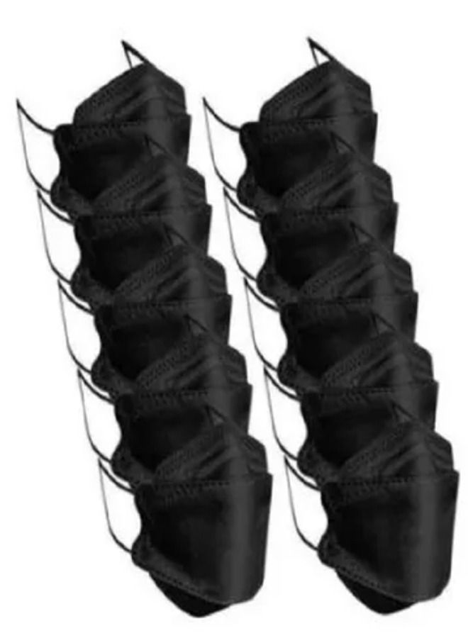 Pack Of 20 N95 Disposable Particulate Respiratory Face Mask for Adults Black/White - Image 3