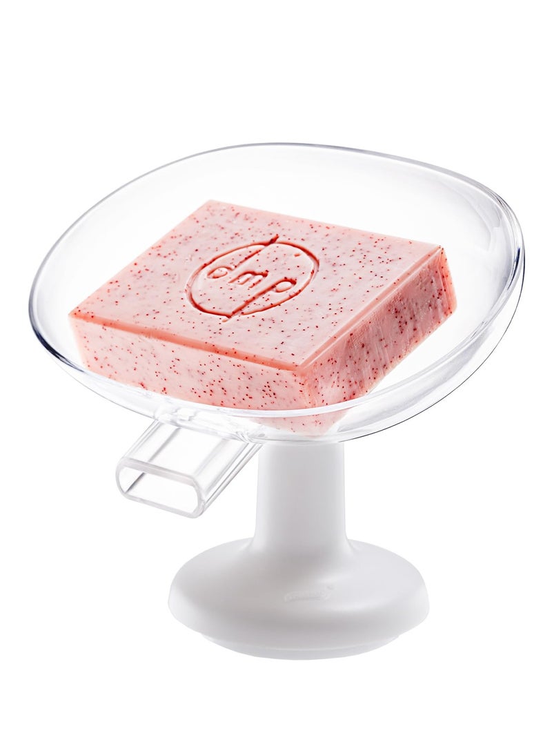 KASTWAVE Soap Bar Holder Soap Dish Self Draining with Suction Cup, Bar Soap Holder for Shower Wall, Soap Saver Tray for Bathroom, Suitable Sponge Holder for Tub, Kitchen Sink, Drill-Free,Removable - Image 1