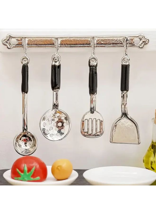 Bronze Dollhouse Miniature Kitchen Utensil Set 5pcs 1 12 Scale Realistic Decor - Image 3