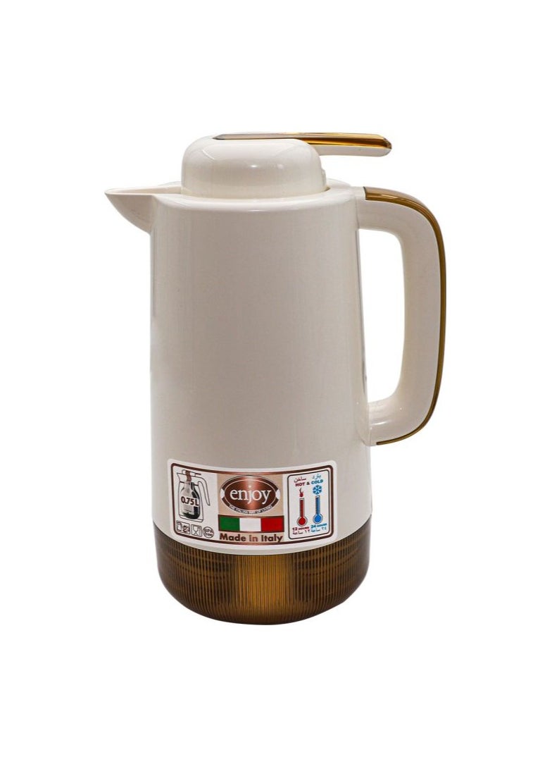 Alsaif home Enjoy Italian Thermos 0.75L - Beige 