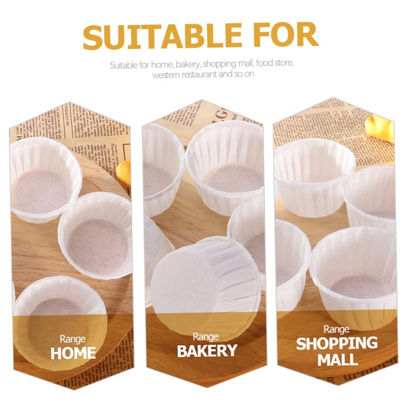 White Greaseproof Muffin Liners High Temperature Resistant Non Stick Baking Cups 50pcs - Image 3
