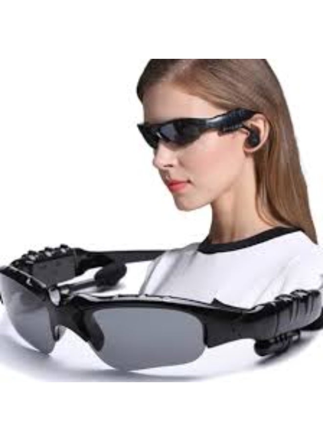Sunshade Bluetooth Sporty Earphones Sunglasses Black - Image 2