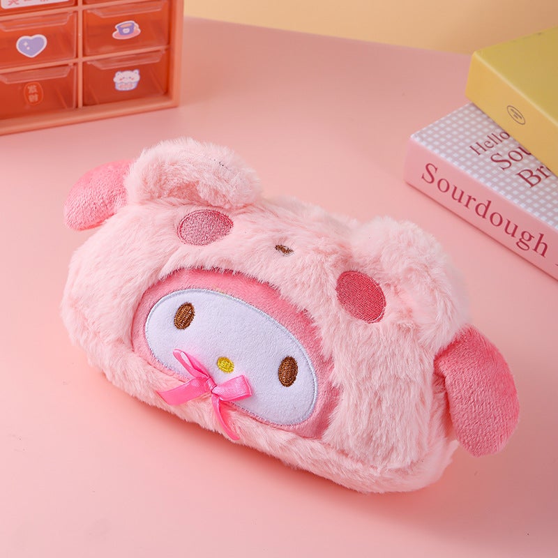 Sanrio Pochacco Cinnamoroll Pen Pouch Cute Student Stationerycross-dressing pink melody cross-dressing pink melody 