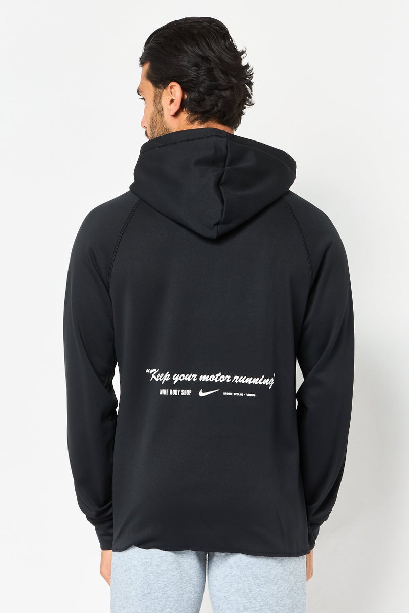 Nike Men Therma Fit Long Sleeve Training Hoodie, Black - Image 3