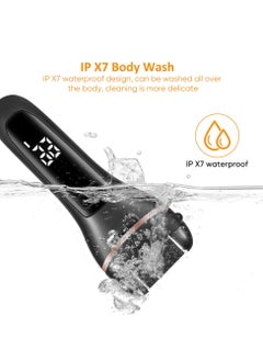 Yakiter Electric Feet Callus Remover, Professional 12 in 1 Foot File Pedicure Kit Tools, Rechargeable Dry Dead Skin Foot Scraper with 3 Roller Heads & 2-Speed Power for Feet Hands Heels Spa (Black)  - Image 5