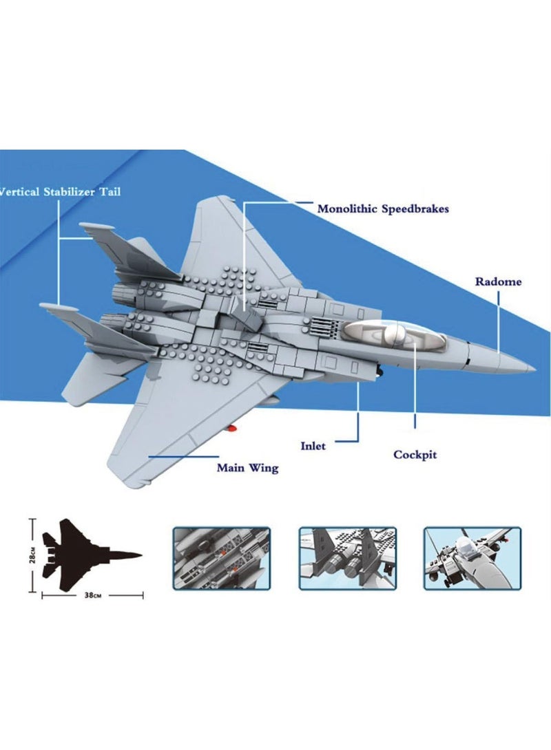 wange F-15 Eagle Fighter Building Blocks Set 4004 (Age 6+, 223 Pieces) - Image 2