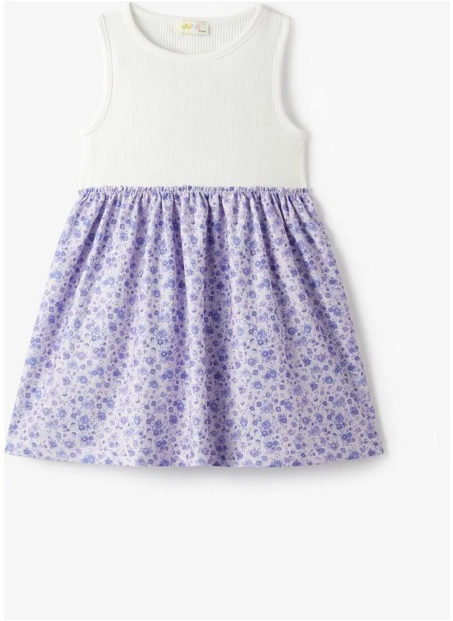 JUNE June Girl Knitted Dress White - Lilac