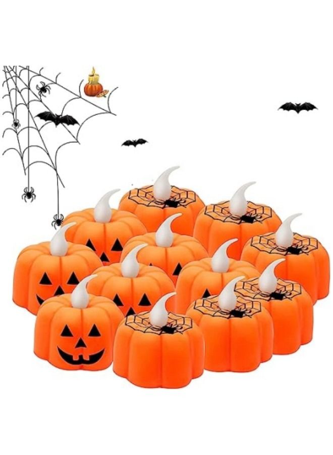 GGEROU 12 Pcs Pumpkin Candle Light - Image 1
