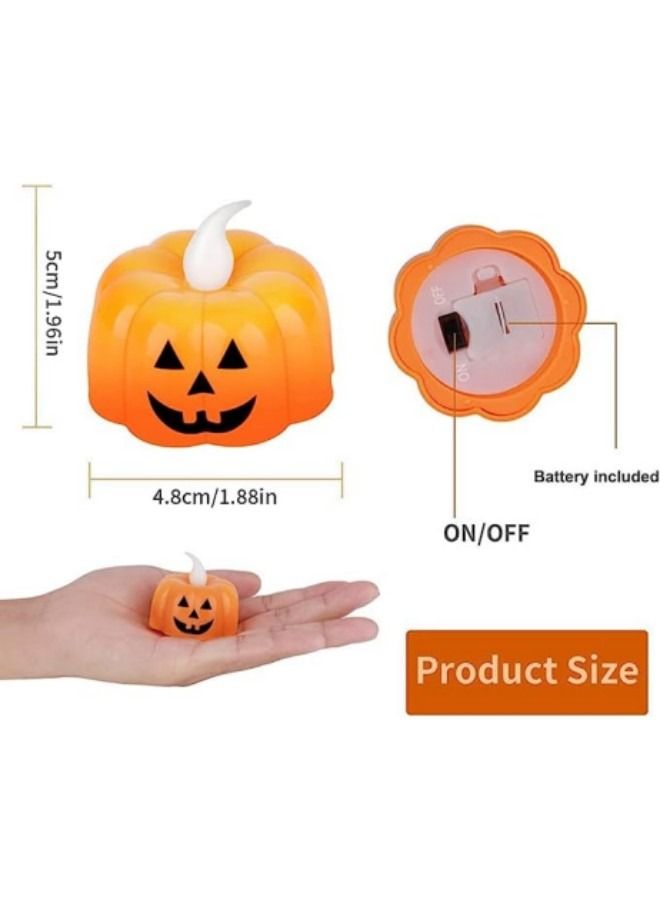GGEROU 12 Pcs Pumpkin Candle Light - Image 2