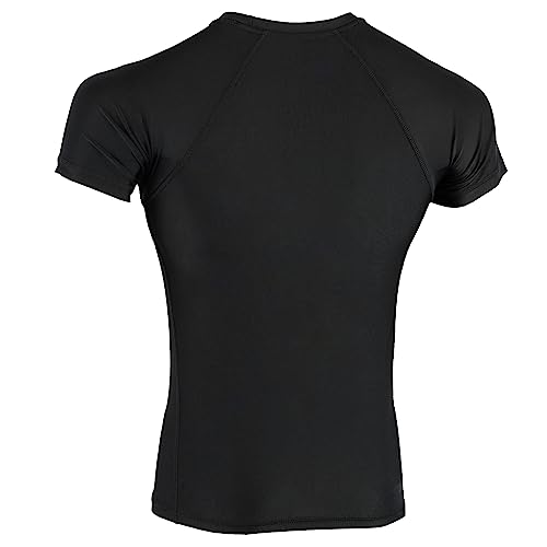 ROAR-INT Roar BJJ Rash Guards MMA Grappling Jiu Jitsu Training No Gi Fight Wear Mens Compression Shirts (Simple Black, Medium) - Image 4