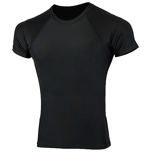 ROAR-INT Roar BJJ Rash Guards MMA Grappling Jiu Jitsu Training No Gi Fight Wear Mens Compression Shirts (Simple Black, Medium) - Image 3