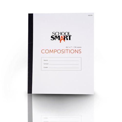 School Smart Stitched Cover Composition Book, No Margin, 8-1/2 x 7 Inches, 72 Pages - Image 3