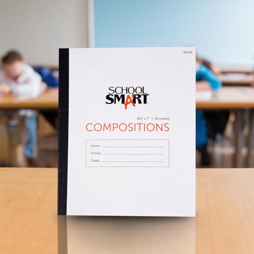 School Smart Stitched Cover Composition Book, No Margin, 8-1/2 x 7 Inches, 72 Pages - Image 4