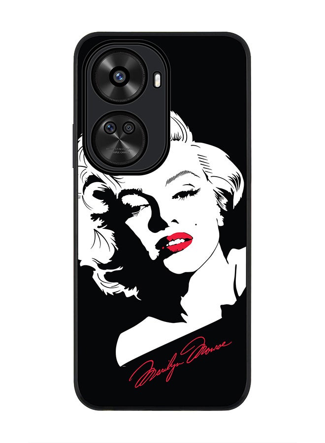 Stylizedd Rugged Black edge case for Huawei nova 12 SE / Huawei nova 11 SE 4G, Slim fit Case Flexible Rubber Edges Anti Drop TPU Gel Thin Cover - Marilyn Monroe - Image 1