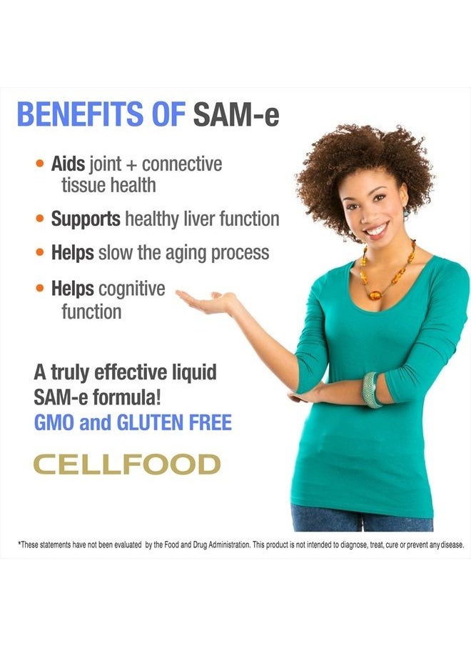 Cellfood SAM-e Liquid Formula+, 1 fl oz - Joint Support & Liver Health - Liquid for Easier Absorption & Better Bioavailability - Gluten Free, Non-GMO - 30-Day Supply  - Image 5