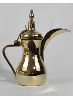 HTH Classic Arabic Coffee Dallah Pot Rustproof Premium Stainless Steel Teapot Mirror Finish Coffee Kettle Easy Pour Spout Tea Kettle with Attached Lid and Ergonomic Handle Dishwasher Safe Teapot for Office Home 12/18/26/32/48 Oz  - Image 1