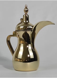HTH Classic Arabic Coffee Dallah Pot Rustproof Premium Stainless Steel Teapot Mirror Finish Coffee Kettle Easy Pour Spout Tea Kettle with Attached Lid and Ergonomic Handle Dishwasher Safe Teapot for Office Home 12/18/26/32/48 Oz  - Image 3