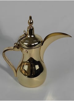 HTH Classic Arabic Coffee Dallah Pot Rustproof Premium Stainless Steel Teapot Mirror Finish Coffee Kettle Easy Pour Spout Tea Kettle with Attached Lid and Ergonomic Handle Dishwasher Safe Teapot for Office Home 12/18/26/32/48 Oz  - Image 2