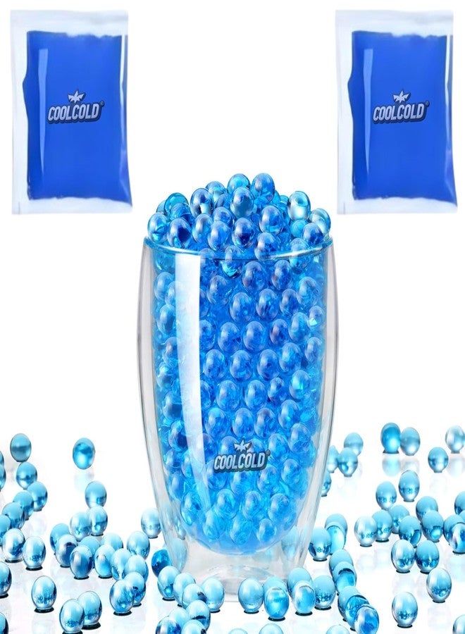 COOLCOLD Gel Blaster Refill Ammo – 20,000 Rounds of 7-8mm Non-Toxic Water Beads for Gel Guns – Safe for Adults 15+ – Transparent Blue Gel Bullets – Pack of 2 – Also Ideal as Home Decor Vase - Image 1
