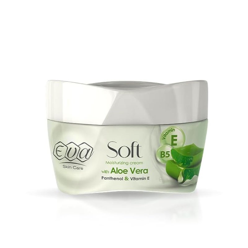 Eva Skin Care Soft Moisturizing Cream with Aloe Vera, Panthenol & Vitamin E 20 Gm - Image 2