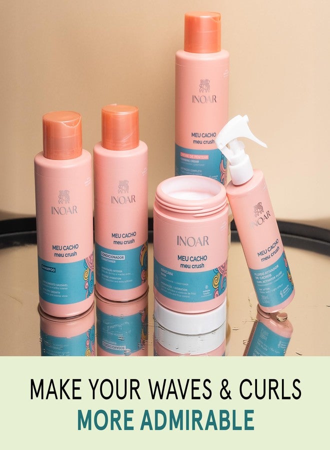 INOAR Meu Cacho Meu Crush Shampoo with Plant-Based Collagen & Vitamin E for Curly Hair Hydration & Definition, 16.9 fl.oz - Image 5