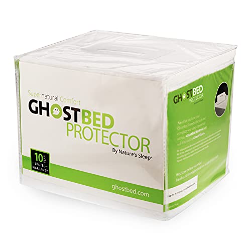 GhostBed GhostBed Water Resistant Mattress Protector Cover  Noiseless Lightweight Breathable and PlasticFree  King White 
