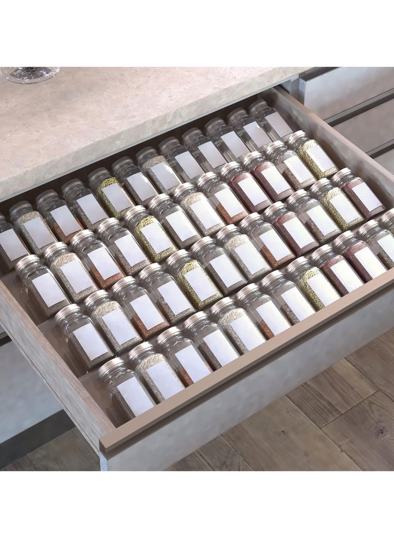 TPGP Spice Drawer Organizer, 4-Tier Clear Acrylic Expandable from 13" to 26" Seasoning Jars Drawer Insert, Kitchen Drawer Spice Rack Tray for Cabinet/Countertop - Image 1