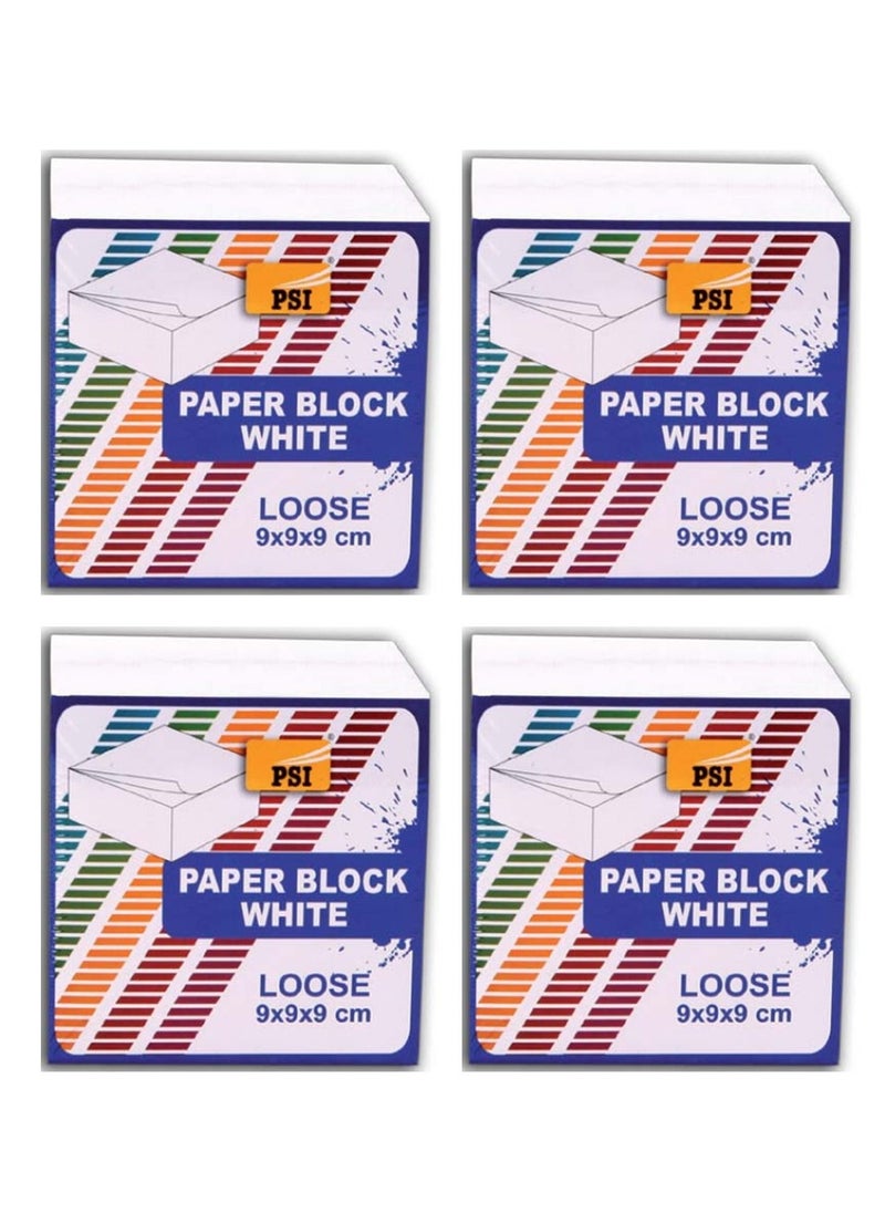 Psi - 4-Piece Loose Memo Paper Block White Sheets - Image 1