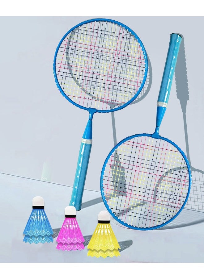 KUYING Children's Badminton Racket 1-4 Years Old Durable Double Racket And 6 Nylon Balls 