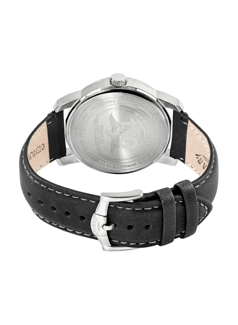 Rotary  Men's Heritage Field Analogue Watch, 40 mm, Pale Silver Satin Dial, Grey Leather Strap for Men | Best Price UAE