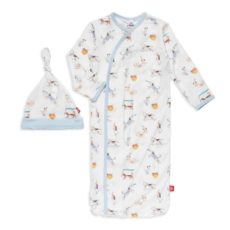 Magnetic Me Modal Newborn Sleeper Gown & Hat Set | Silky Soft Modal Fabric Sleep Sack | Howlarious | 0-3 Months