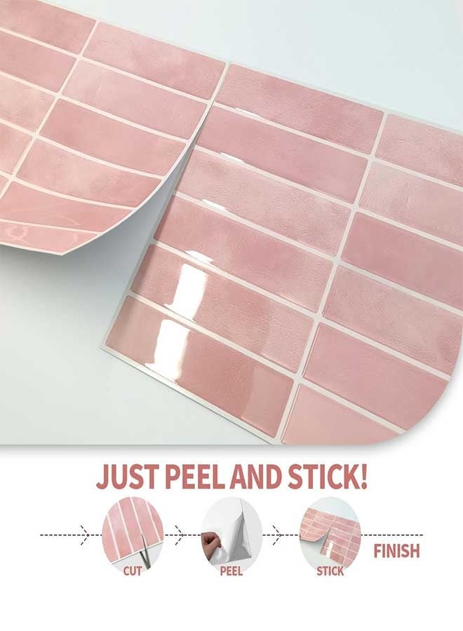 رَوَائِد بلاط خلفية للمطبخ قابل للتقشير واللصق، 5 صفائح ثلاثية الأبعاد ذاتية اللصق، بلاط لاصق للجدران في المطبخ والحمام، مقاس 23 × 29 سم - Image 5